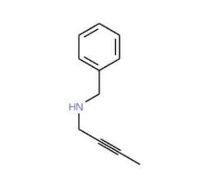 Benzylbut-2-ynylamine (CAS 4626-58-8) - chemical structure image