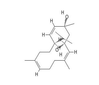 &beta;-Cembrenediol (CAS 57605-81-9) - chemical structure image