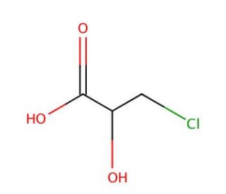 &beta;-Chlorolactic acid (CAS 1713-85-5) - chemical structure image