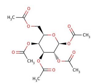 &beta;-D-Galactose pentaacetate (CAS 4163-60-4) - chemical structure image