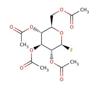 β-D-Glucopyranosyl fluoride tetraacetate (CAS 2823-46-3) - chemical structure image