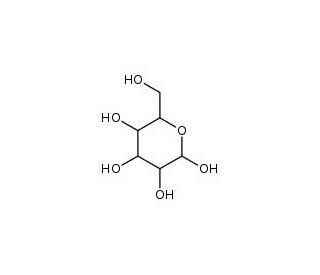 &beta;-D-Glucose (CAS 492-61-5) - chemical structure image
