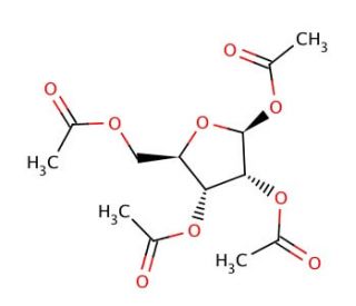 &beta;-D-Ribofuranose 1,2,3,5-tetraacetate (CAS 13035-61-5) - chemical structure image