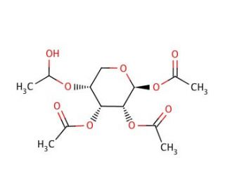 &beta;-D-Ribopyranose 1,2,3,4-tetraacetate (CAS 4049-34-7) - chemical structure image