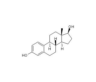 &beta;-Estradiol (CAS 50-28-2) - chemical structure image