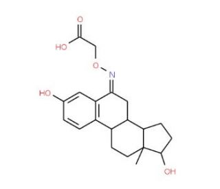 &beta;-Estradiol-6-one 6-(O-carboxymethyloxime) (CAS 35048-47-6) - chemical structure image