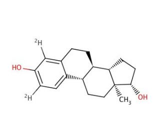 &beta;-Estradiol-d2 (CAS 53866-33-4) - chemical structure image