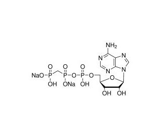 &beta;, &gamma;-Methyleneadenosine 5&prime;-triphosphate disodium salt (CAS 7414-56-4) - chemical structure image