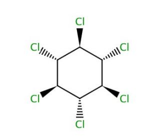 &beta;-HCH (CAS 319-85-7) - chemical structure image