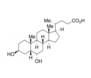 &beta;-Hyodeoxycholic Acid - chemical structure image