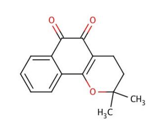 &beta;-Lapachone (CAS 4707-32-8) - chemical structure image