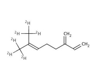 &beta;-Myrcene-d6 (CAS 75351-99-4) - chemical structure image