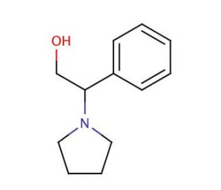 &beta;-Phenyl-1-pyrrolidineethanol (CAS 20245-72-1) - chemical structure image