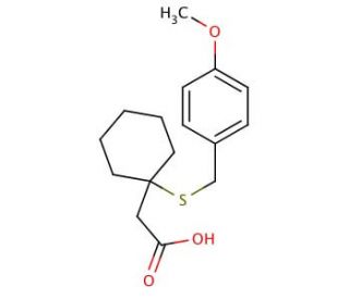 &beta;-(S-p-Methoxybenzyl)-&beta;,&beta;-cyclopentamethylene-propionic acid (CAS 87242-92-0) - chemical structure image