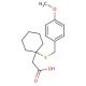 β-(S-p-Methoxybenzyl)-β,β-cyclopentamethylene-propionic acid (CAS 87242-92-0) - chemical structure image
