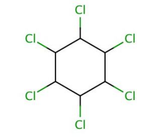 BHC (mixture of hexachlorocyclohexanes) (CAS 608-73-1) - chemical structure image