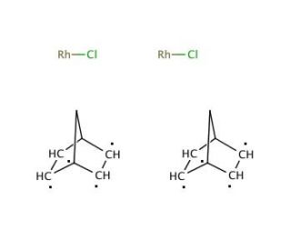 Bicyclo[2.2.1]hepta-2,5-diene-rhodium(I) chloride dimer (CAS 12257-42-0) - chemical structure image