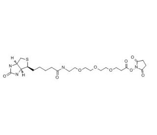 Biotin-PEG3-NHS ester (CAS 1253286-56-4) - chemical structure image