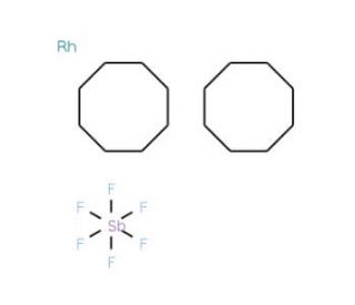 Bis(1,5-cyclooctadiene)rhodium(I) hexafluoroantimonate (CAS 130296-28-5) - chemical structure image