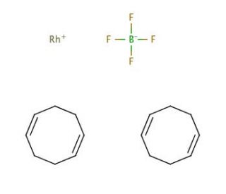 Bis(1,5-cyclooctadiene)rhodium(I) tetrafluoroborate (CAS 35138-22-8) - chemical structure image