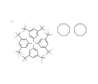 Bis(1,5-cyclooctadiene)rhodium(I) tetrakis[bis(3,5-trifluoromethyl)phenyl]borate - chemical structure image