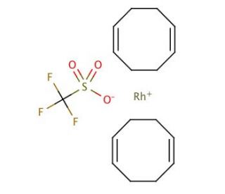 Bis(1,5-cyclooctadiene)rhodium(I) trifluoromethanesulfonate (CAS 99326-34-8) - chemical structure image