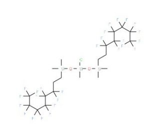 Bis[(1H,1H,2H,2H-perfluorooctyl)dimethylsiloxy]chloromethylsilane (CAS 521069-01-2) - chemical structure image