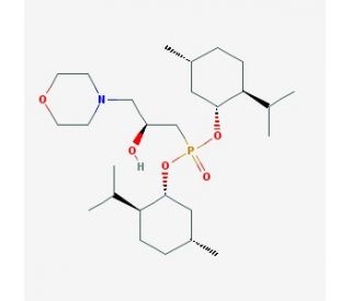 Bis[(1R,2S,5R)-2-isopropyl-5-methylcyclohexyl] [(2S)-2-hydroxy-3-morpholin-4-ylpropyl]phosphonate - chemical structure image