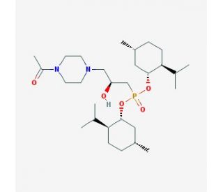 Bis[(1R,2S,5R)-2-isopropyl-5-methylcyclohexyl] [(2S)-3-(4-acetylpiperazin-1-yl)-2-hydroxypropyl]phosphonate - chemical struct