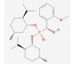 Bis[(1R,2S,5R)-2-isopropyl-5-methylcyclohexyl] [(R)-hydroxy(2-methoxyphenyl)methyl]phosphonate - chemical structure image