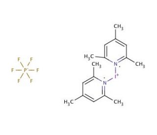 Bis(2,4,6-trimethylpyridine)iodine(I) hexafluorophosphate (CAS 113119-46-3) - chemical structure image