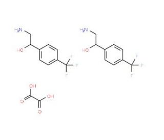 Bis(2-amino-1-[4-(trifluoromethyl)phenyl]ethan-1-ol); oxalic acid - chemical structure image