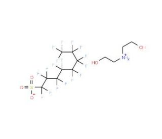 Bis(2-hydroxyethyl)ammoniumperfluorooctane sulfonate (CAS 70225-14-8) - chemical structure image