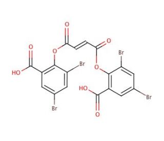 Bis(3,5-dibromosalicyl) fumarate (CAS 71337-53-6) - chemical structure image