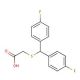 {[bis(4-fluorophenyl)methyl]thio}acetic acid (CAS 90212-81-0) - chemical structure image