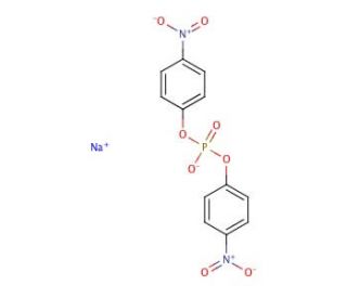 Bis(4-nitrophenyl)phosphate, sodium salt (CAS 4043-96-3) - chemical structure image