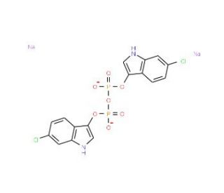 Bis(6-chloro-3-indoxyl)pyrophosphoric acid, disodium salt - chemical structure image