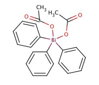 Bis(acetato-O)triphenylbismuth(V) (CAS 7239-60-3) - chemical structure image
