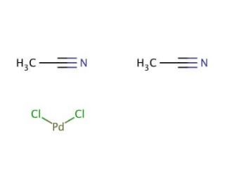 Bis(acetonitrile)dichloropalladium(II) (CAS 14592-56-4) - chemical structure image