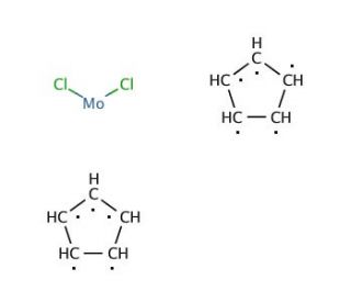 Bis(cyclopentadienyl)molybdenum(IV) dichloride (CAS 12184-22-4) - chemical structure image