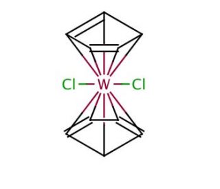 Bis(cyclopentadienyl)tungsten(IV) dichloride (CAS 12184-26-8) - chemical structure image