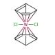 Bis(cyclopentadienyl)tungsten(IV) dichloride (CAS 12184-26-8) - chemical structure image