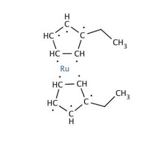 Bis(ethylcyclopentadienyl)ruthenium(II) (CAS 32992-96-4) - chemical structure image