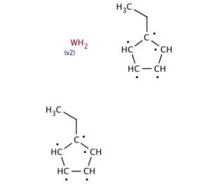 Bis(ethylcyclopentadienyl)tungsten(IV) dihydride (CAS 308847-90-7) - chemical structure image