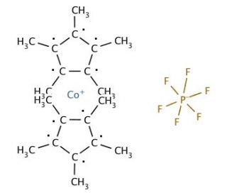 Bis(pentamethylcyclopentadienyl)cobalt(III) hexafluorophosphate (CAS 79973-42-5) - chemical structure image