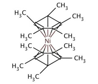 Bis(pentamethylcyclopentadienyl)nickel(II) (CAS 74507-63-4) - chemical structure image