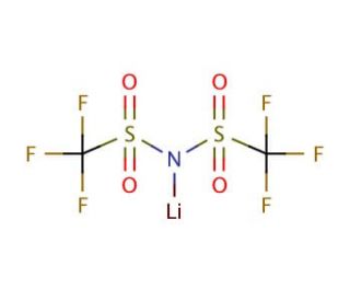 Bis(trifluoromethane)sulfonimide lithium salt (CAS 90076-65-6) - chemical structure image