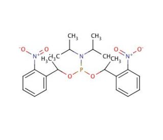 Bis[1-(2-nitrophenyl)ethyl] N,N-Diisopropylphosphoramidite (CAS 207516-14-1) - chemical structure image