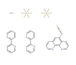 Bis(2,2&prime;-bipyridine)-(5-isothiocyanato-phenanthroline)ruthenium bis(hexafluorophosphate) (CAS 288399-07-5) - chemical structu