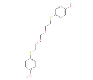 Bis[2-(4-hydroxyphenylthio)ethoxy]methane (CAS 93589-69-6) - chemical structure image